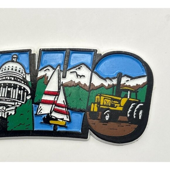 Idaho State Mural Refrigerator Magnet Rafting Capitol Sailing Farming - Picture 6 of 7